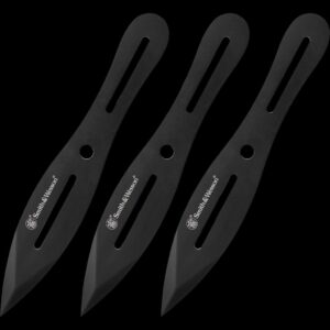 Smith & Wesson 3 pc 8" Black Coated Throwing Knives w/Sheath