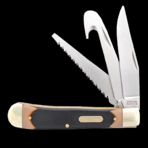 Old Timer Premium Trapper 3 Blades, Saw, Gut Hook, & Clip Point