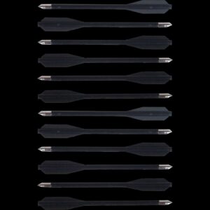 Man Kung 6.5 inch plastic crossbow bolts 12-pack Black